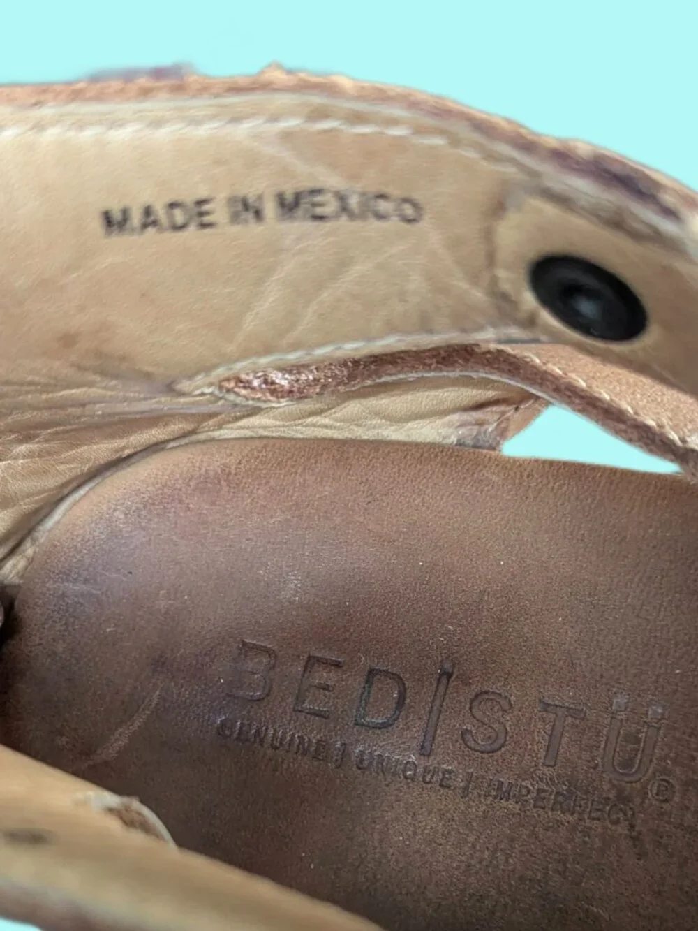 Bed Stu Tan Leather Rustic SOTO Flats - Women's Size 9 - Picture 14 of 15